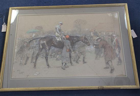 Cecil Aldin (1870-1935) The Winner (illustration for John Masefields 1920 racing ballad, Right Royal) 21 x 32in.